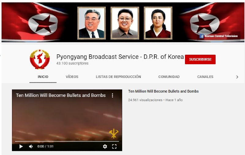 Vídeo de espías de Corea del Norte en Youtube