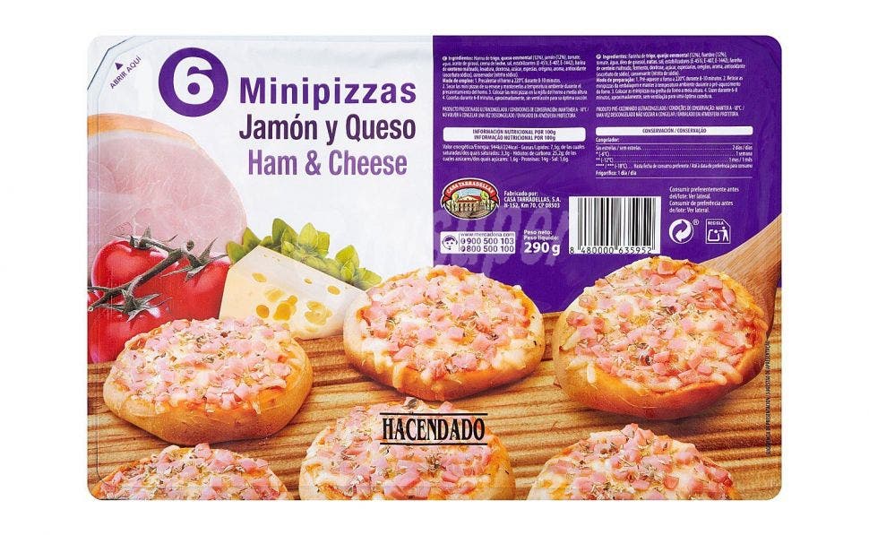 minipizzas hacendado