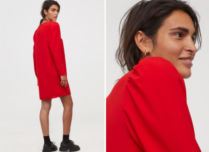 VESTIDO CON MANGA PUFFY DE H&M