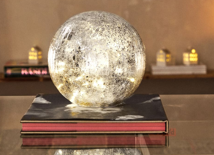 BOLA DE VIDRIO CON LUZ