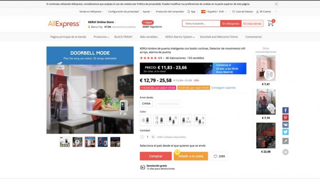 Pablo Iglesias, protagonista del anuncio de una empresa china de alarmas antirrobo 1 Moncloa AliExpress Moncloa