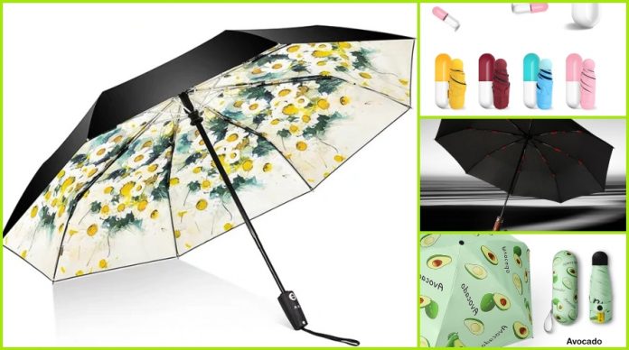 paraguas con funda impermeable en Aliexpress