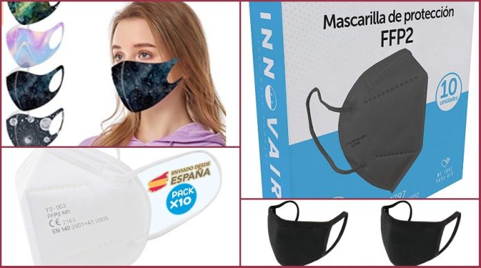 Amazon mascarillas FFP2 y reutilizables con precios más económicos en su web