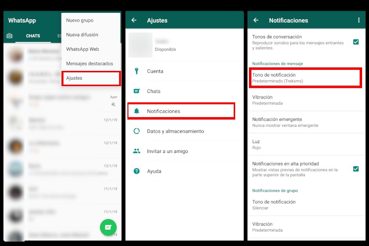 Cambiar el tono de tu llamada en WhatsApp