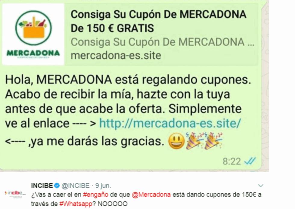 Cupones falsos en WhatsApp malware