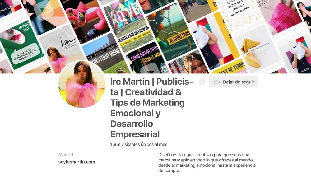 Guía paso a paso para tener el mejor perfil en Pinterest 1 Moncloa El perfil de Pinterest