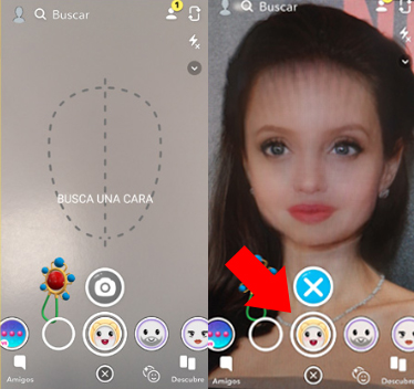 Filtros para cambios de cara en Instagram