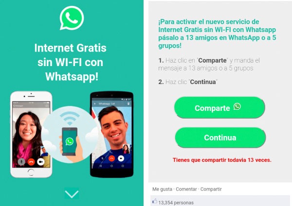 Internet gratis sin Wifi, la última estafa de WhatsApp