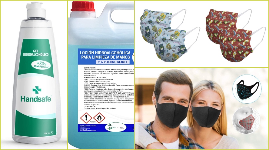 Mascarillas y geles hidroalcohólicos con mejores precios de Amazon
