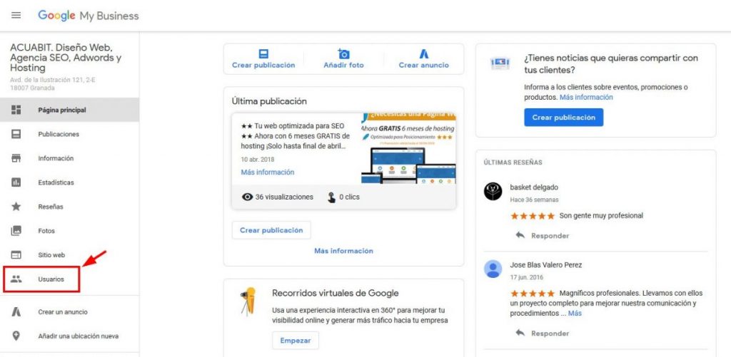 Cómo posicionar tu negocio online en Google My Business 5 Moncloa Ojo con los permisos
