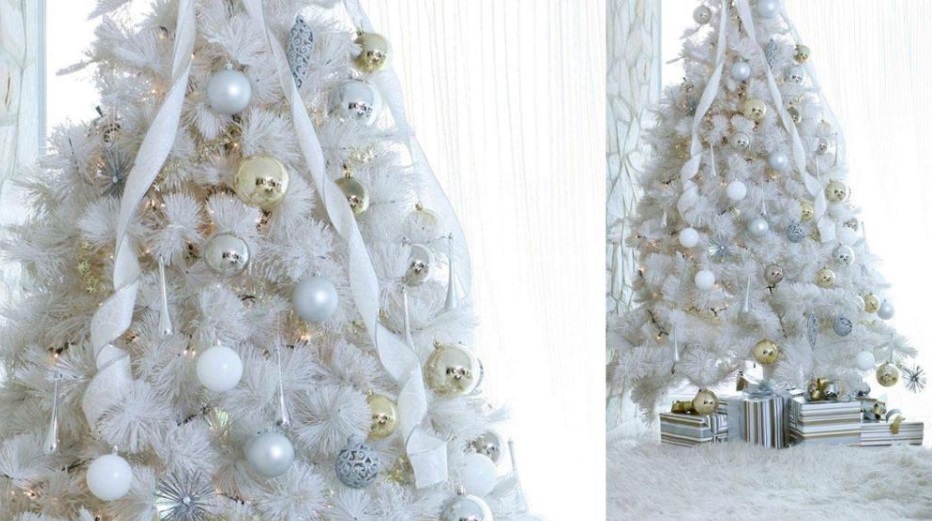 árbol blanco navidad