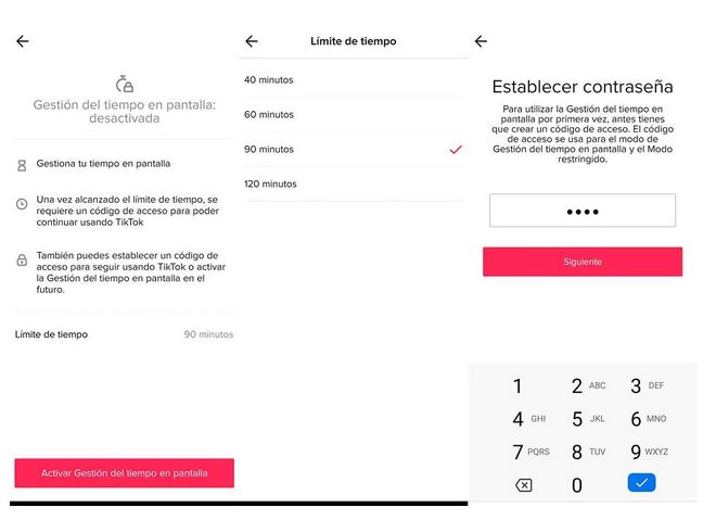 Controlar el tiempo en TikTok