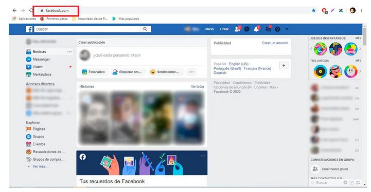 Y si no me aparece la opción de cambiar Facebook diseño