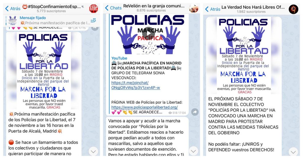 Así es la agente 'mística' que lidera a policías negacionistas 2 Moncloa policía 1 Moncloa
