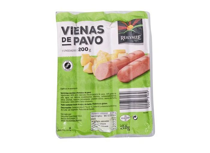 SALCHICHAS VIENAS DE PAVO DE LIDL