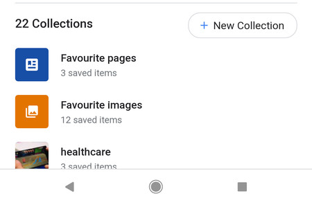 Colecciones en la app de Google