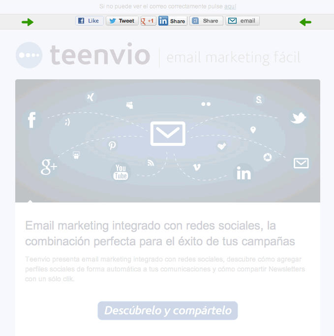 Cómo compartir email en las redes