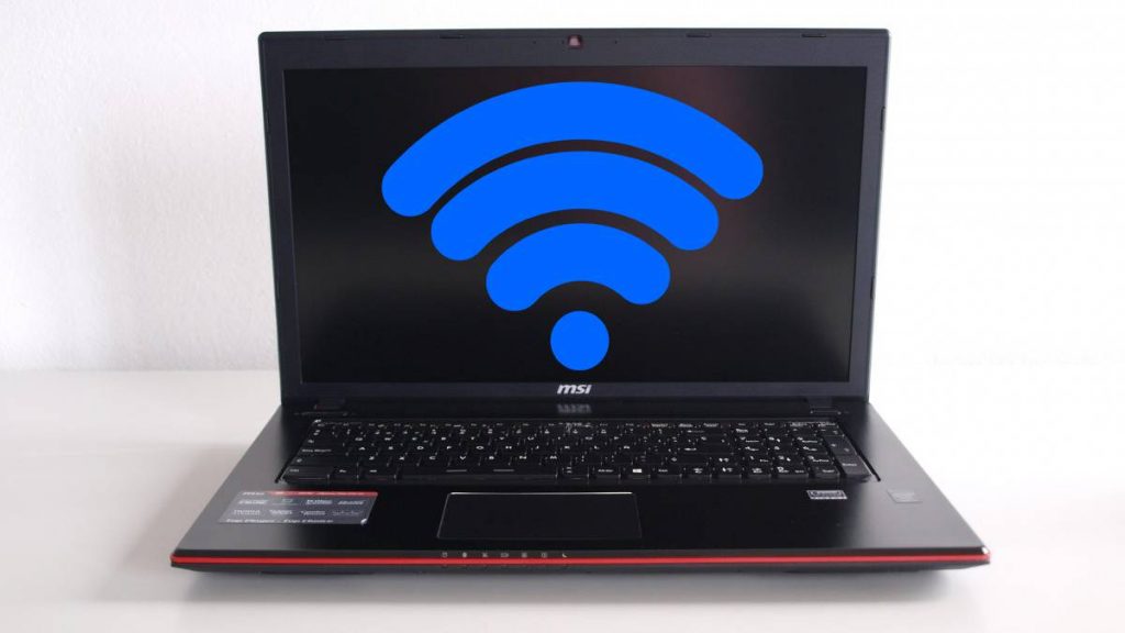 La conexión de Internet en un portátil
