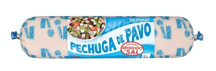 FIAMBRE DE PECHUGA DE PAVO PIEZA BAJO EN SAL HACENDADO (MERCADONA)