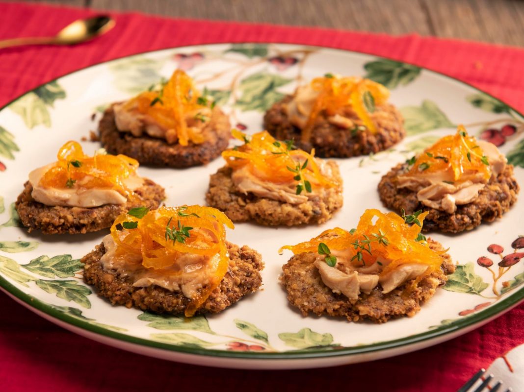 receta de foie con galletas