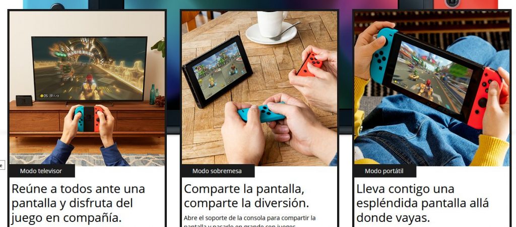Tres formas de jugar a la Nintendo Switch