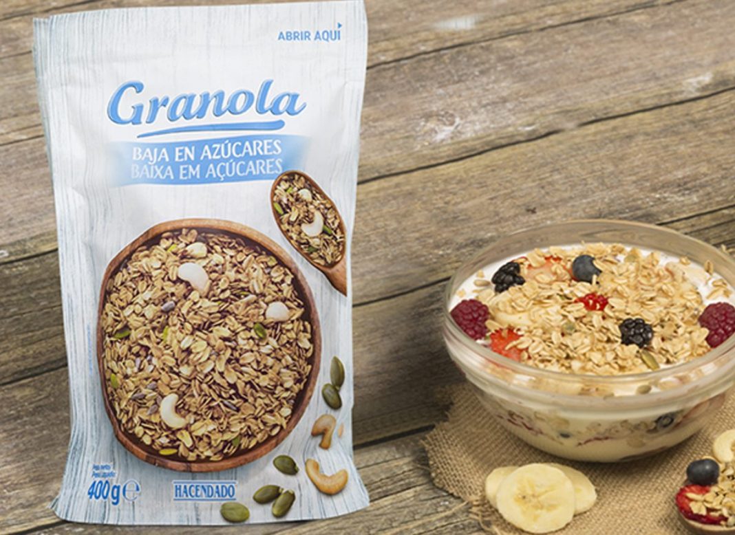 GRANOLA BAJA EN AZÚCAR DE HACENDADO