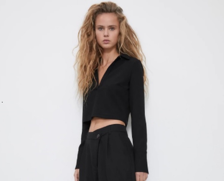 camisa negra zara