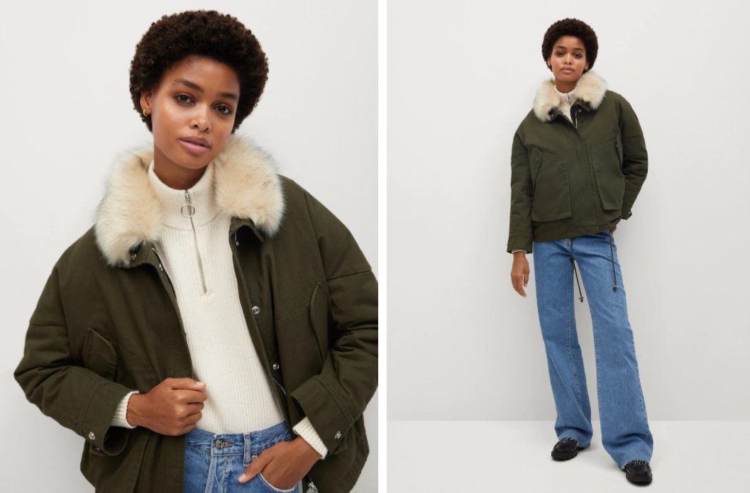 parka cuello pelo