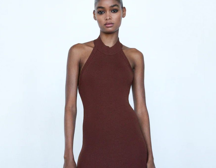 vestido punto zara