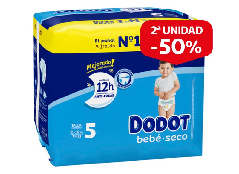 PAÑALES DODOT 74 UDS, REBAJADO EN ALCAMPO