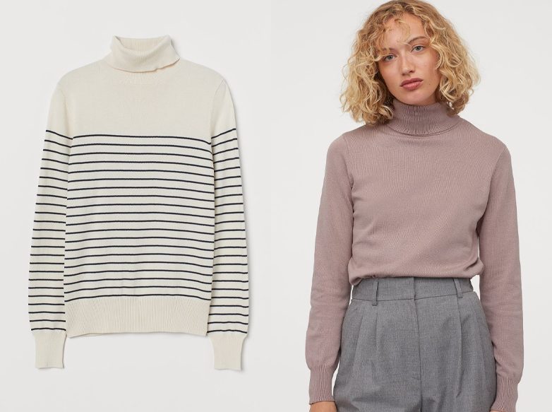 JERSEY DE CUELLO ALTO EN PUNTO H&M