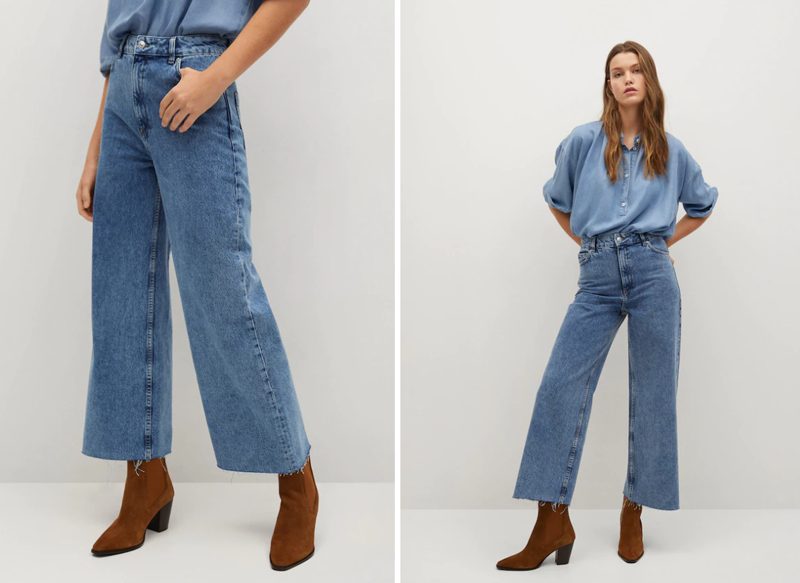 JEANS CULOTTE TIRO ALTO DE MANGO