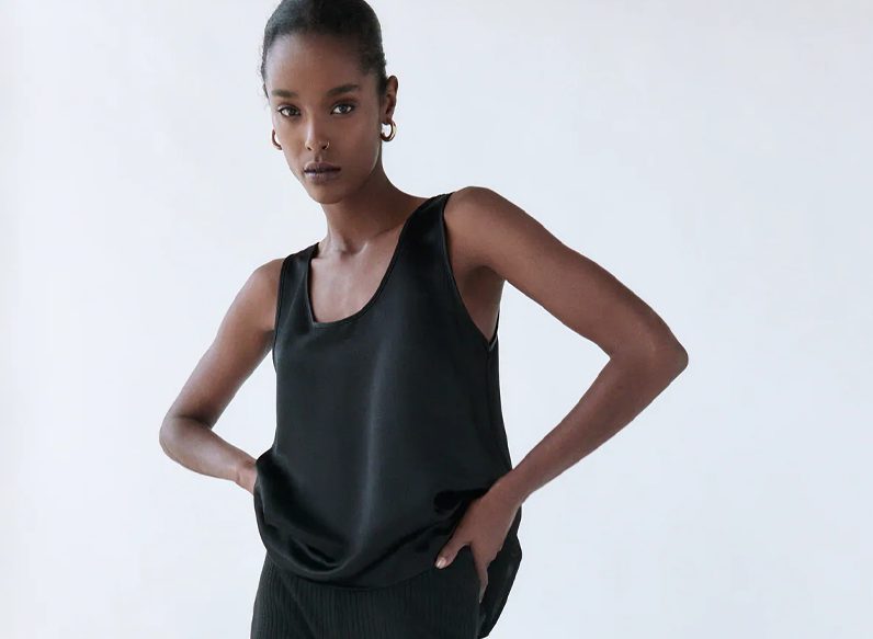 TOP LENCERO SATINADO DE ZARA