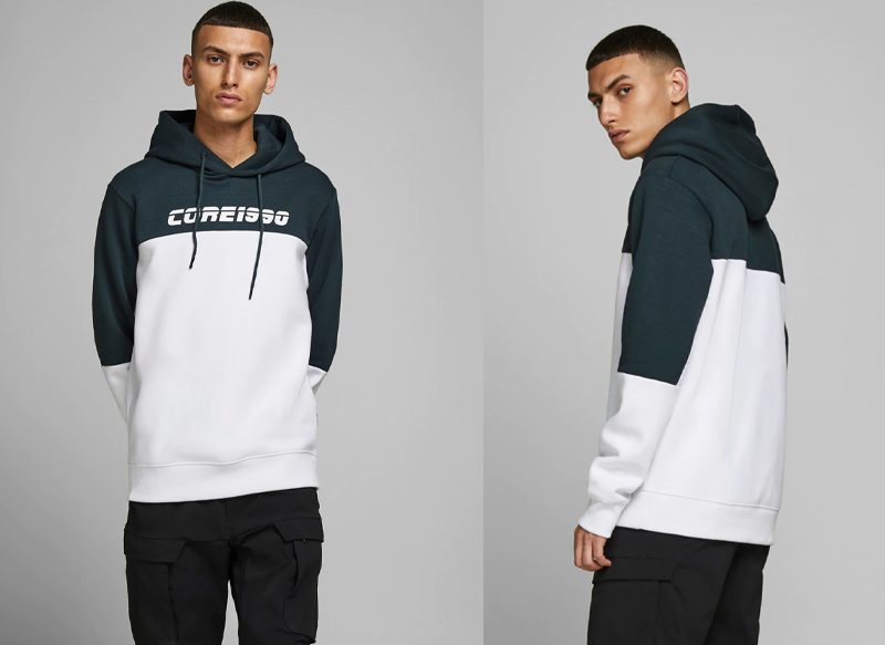 SUDADERA DE HOMBRE BICOLOR JACK AND JONES