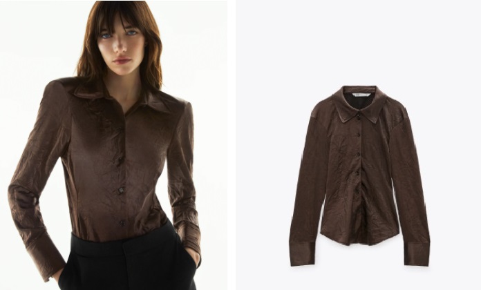 blusa arrugada