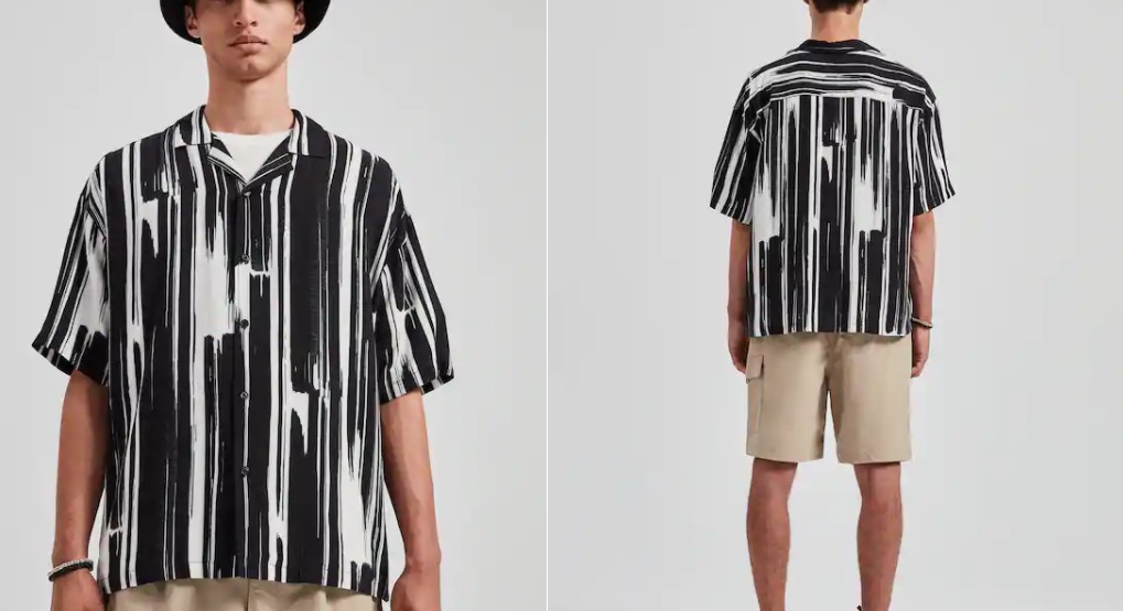 camisa blanco y negro