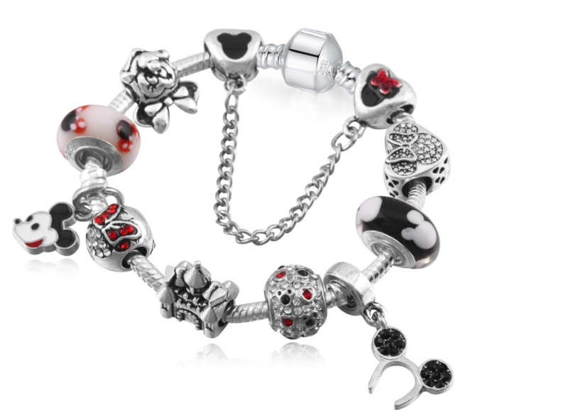 pulsera mickey y minnie mouse