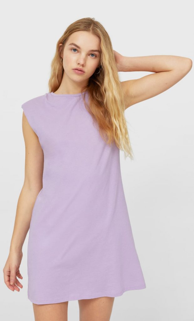 Vestido 2025 hombreras stradivarius