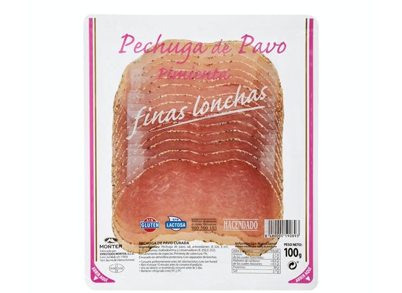 PECHUGA DE PAVO PIMIENTA FINAS LONCHAS DE MERCADONA