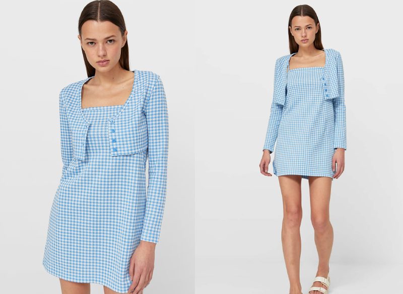 TWIN-SET VESTIDO CORTO VICHY DE STRADIVARIUS
