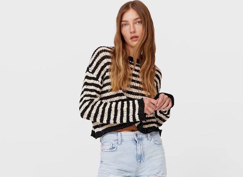 JERSEY CORTO RAYAS DE STRADIVARIUS