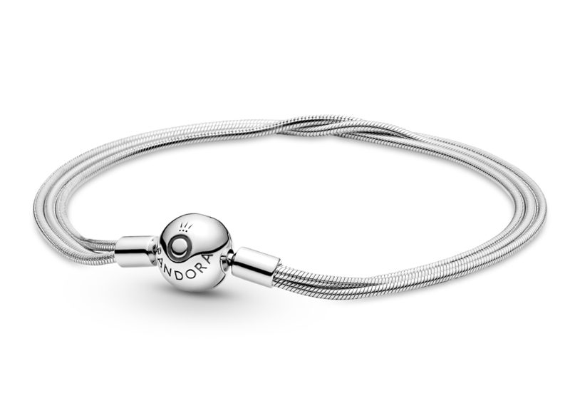 PULSERA PANDORA MOMENTS MULTI CADENA DE SERPIENTE