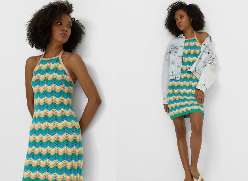 VESTIDO CROCHET ZIG ZAG DE STRADIVARIUS