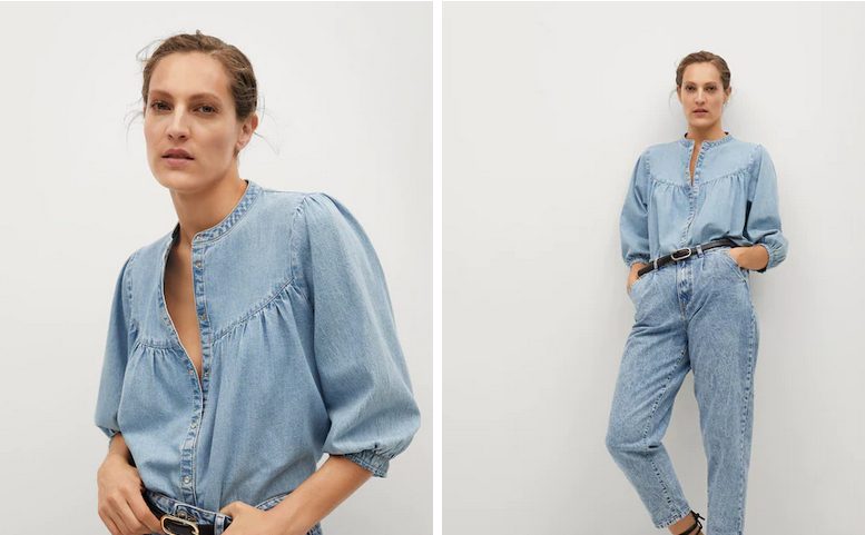 Mango camisa 2025 denim