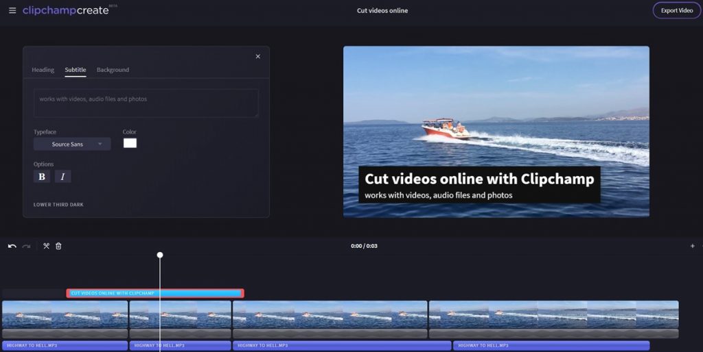Clipchamp, programas para editar vídeos en Windows