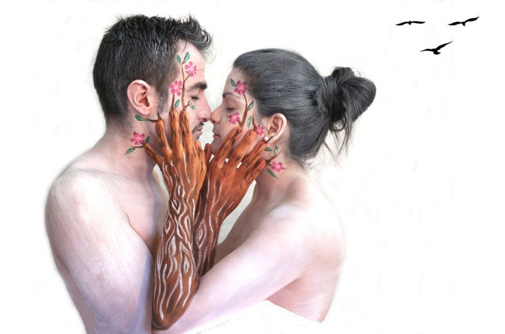 bodypainting pareja