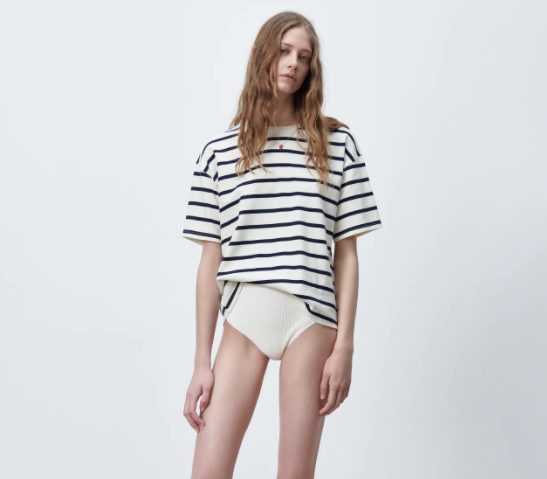 camiseta rayas zara