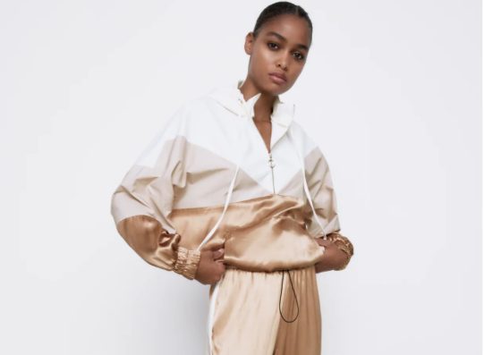 chaqueta saten zara