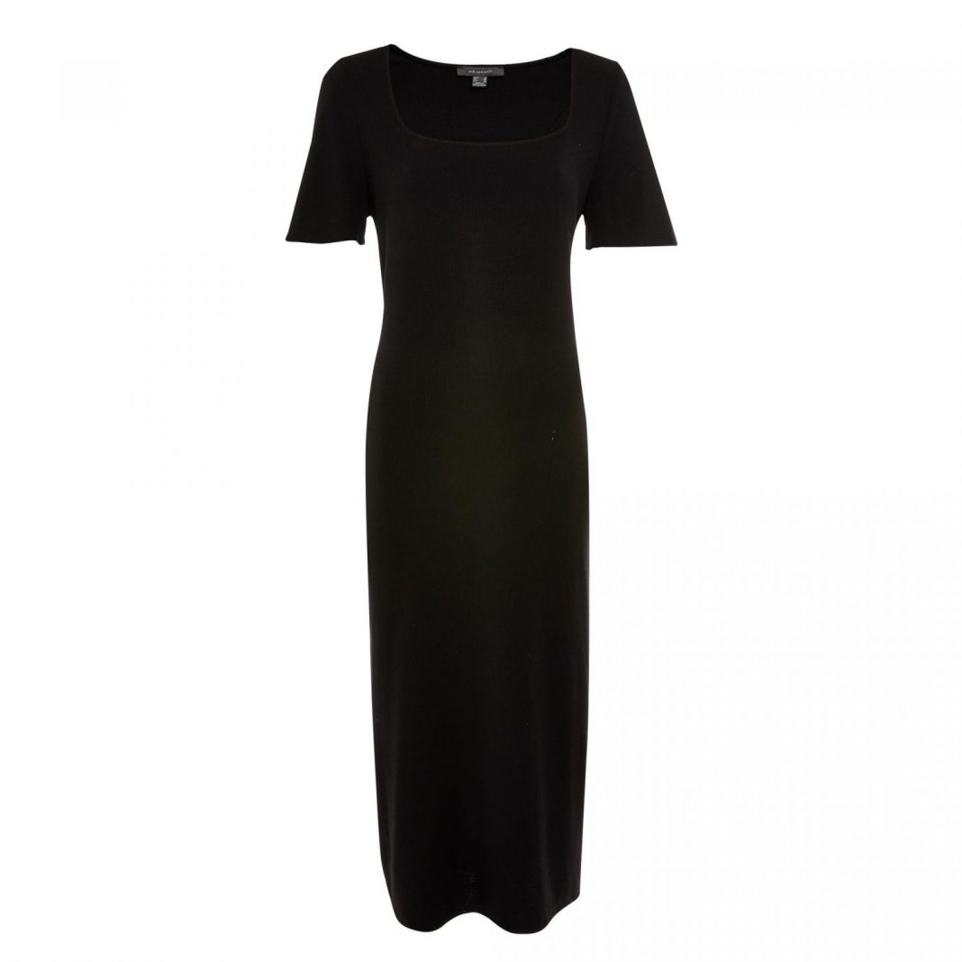 vestido midi negro primark