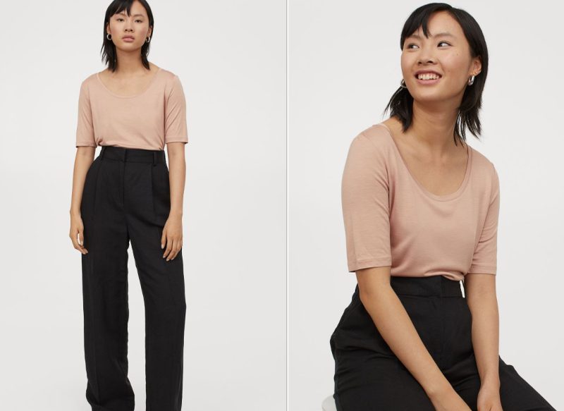 CAMISETA ESCOTADA DE H&M